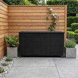 Rattan-Kissen-Auflagenkiste 700L – Schwarz