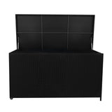 Rattan-Kissen-Auflagenkiste 700L – Schwarz