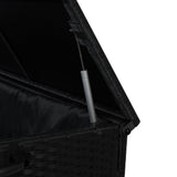 Rattan-Kissen-Auflagenkiste 700L – Schwarz