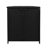 Rattan-Kissen-Auflagenkiste 700L – Schwarz