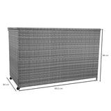 Rattan-Kissen-Auflagenkiste 996L – Grau