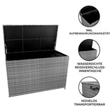Rattan-Kissen-Auflagenkiste 996L – Grau