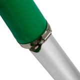 Grüne Dachrinnenstange aus robustem Material mit glänzendem, silbernem Metallverschluss, ideal für den Einsatz mit einem Nass- und Trockensauger