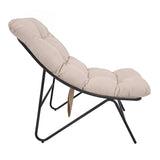 3-Teiliges Bistro-Set – Grau mit Cremefarbenden Kissen