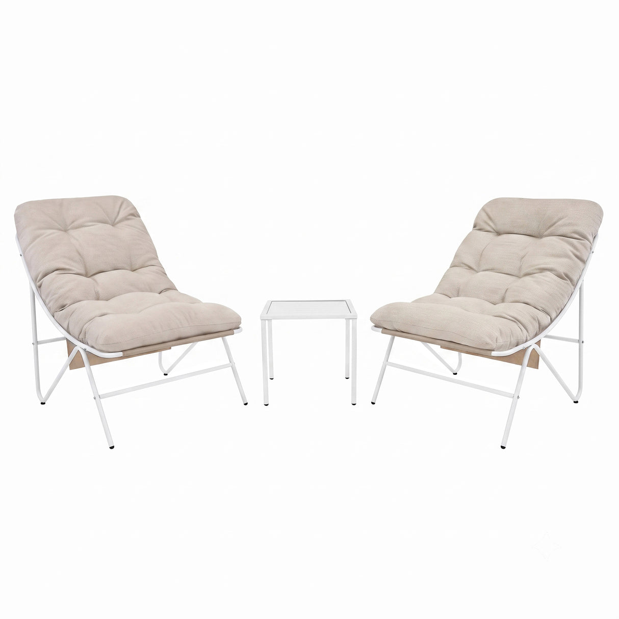 3-Teiliges Bistro-Set – Creme