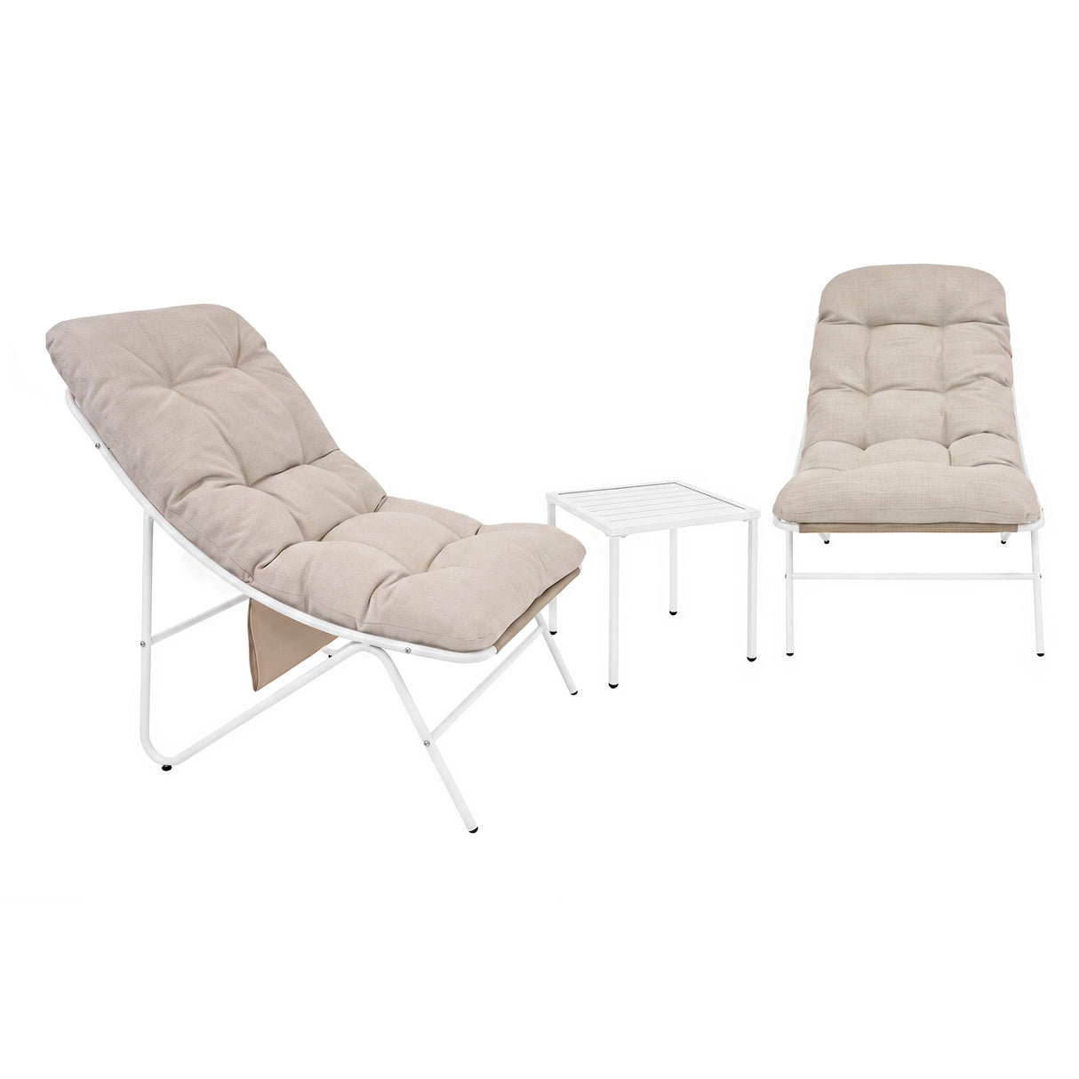 3-Teiliges Bistro-Set – Creme