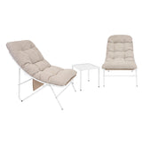 3-Teiliges Bistro-Set – Creme