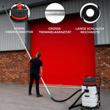 90L Nass- & Trocken Industriestaubsauger mit Dachrinnenstangen & 5m Schlauch