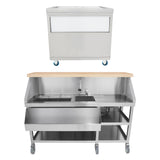Mobiler Cocktail-Bar-Station mit 800mm Eiswürfelwagen