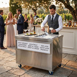 Mobiler Cocktail-Bar-Station mit 800mm Eiswürfelwagen