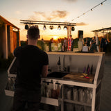 Mobiler Cocktail-Bar-Station mit 800mm Eiswürfelwagen