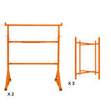 2x Arbeitsböcke & 3x Mörtelbrettständer 750 mm H