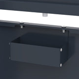 Zweifach Mülltonnenbox aus Metall mit Holzoptiktür