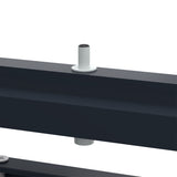 Dreifach Mülltonnenbox aus Metall mit Grauer Tür