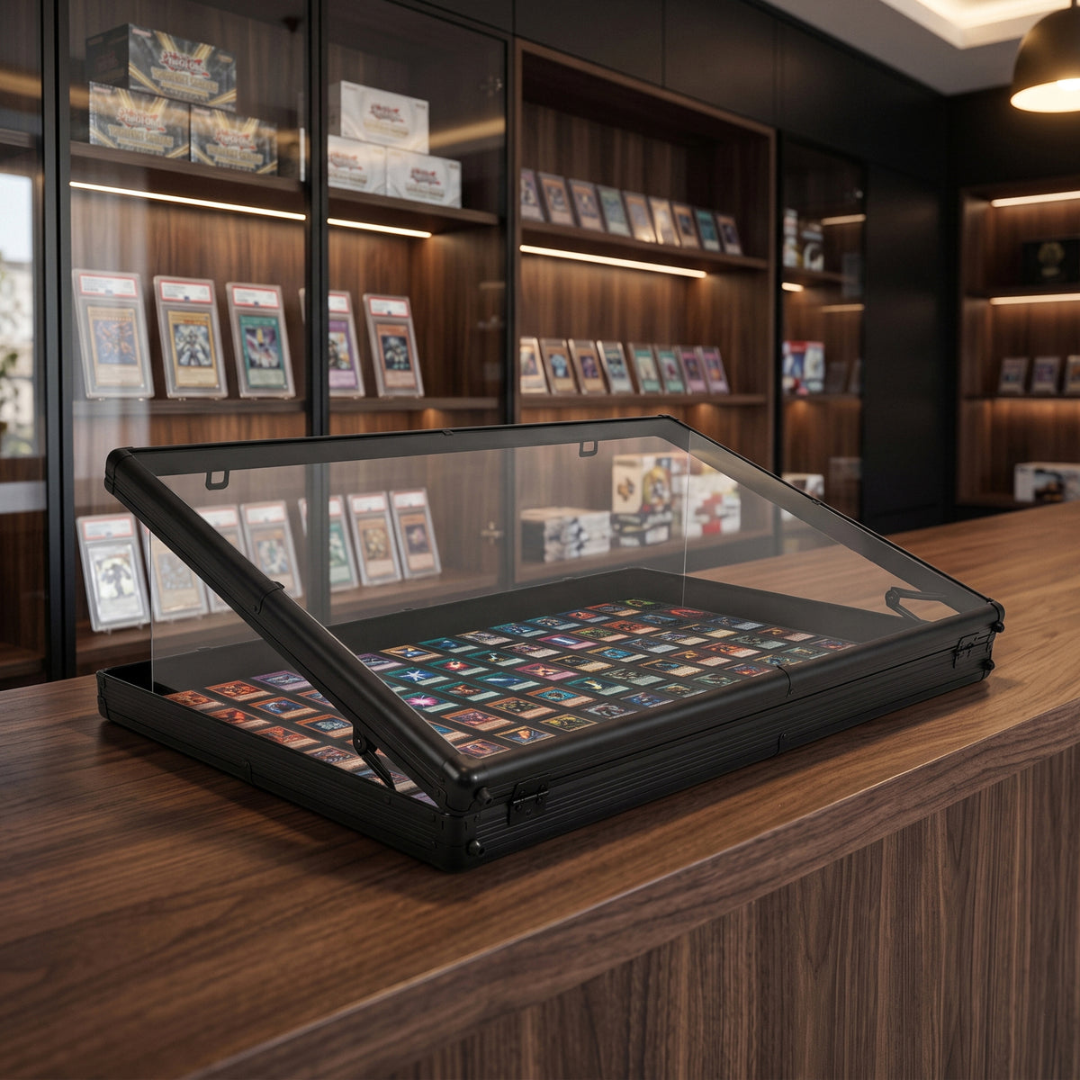 Abschließbare Sammelkarten-Vitrine