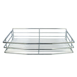 Ausziehbarer Edelstahl-Eckschrank 90-100cm linke Seite