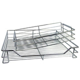 Ausziehbarer Edelstahl-Eckschrank 90-100cm linke Seite