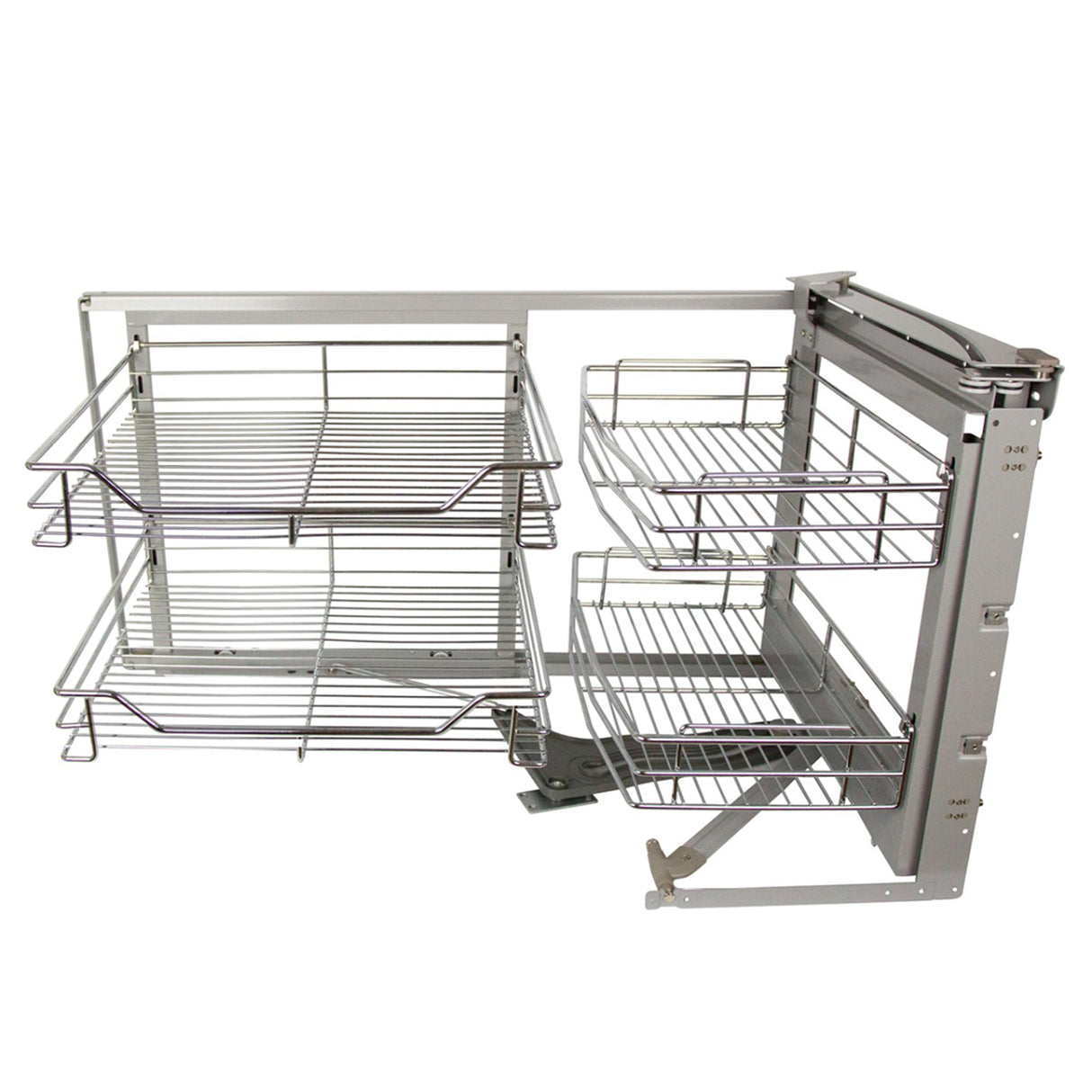 KuKoo ausziehbarer Edelstahl-Eckschrank 90-100cm rechte Seite