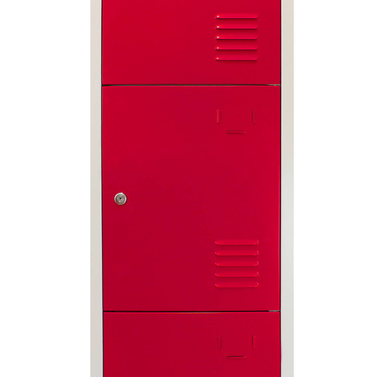 3 x 4-türiger Schließfachschrank Spind - Rot flachverpackt