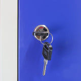 Metall-Lagerschränke – Sechs Türen, flach verpackt, blau