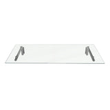 Glas Vordach & Halterungen, 144cm B, 80cm T