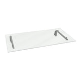 Glas Vordach & Halterungen, 144cm B, 80cm T