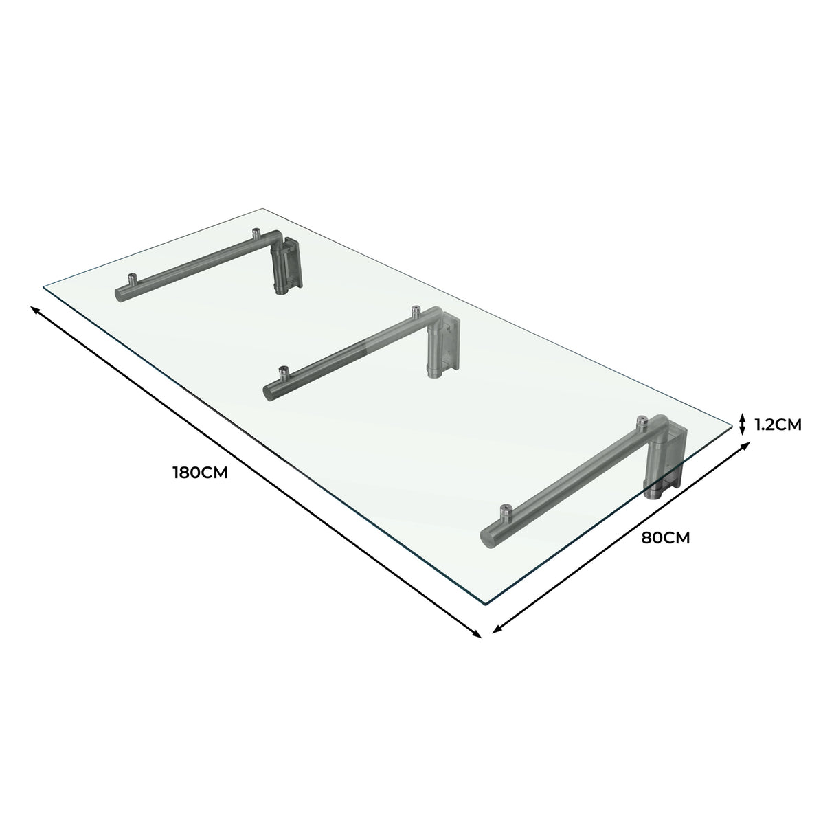 Haustür Vordach Glas - 180cm x 80cm