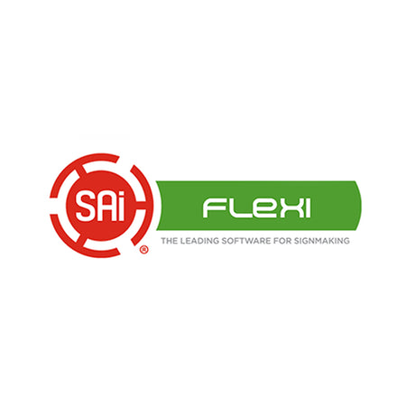 FlexiSTARTER Software zur Schilderherstellung, rot-grünes Logo mit modernem Design, geeignet für kreative Projekte und professionelle Anwendungen