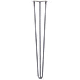 4 x 71cm Hairpin Tischbeine 3 Streben - 12mm - Rohstahl