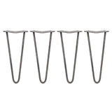 4 x 30.5cm Hairpin Tischbeine 2 Streben Rohstahl 10mm