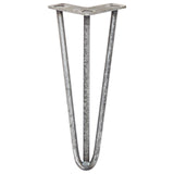 4 x 30.5cm Hairpin Tischbeine 3 Streben - 12mm - Rohstahl