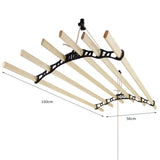 Deckentrockner aus Holz - Schwarz - 1.5m