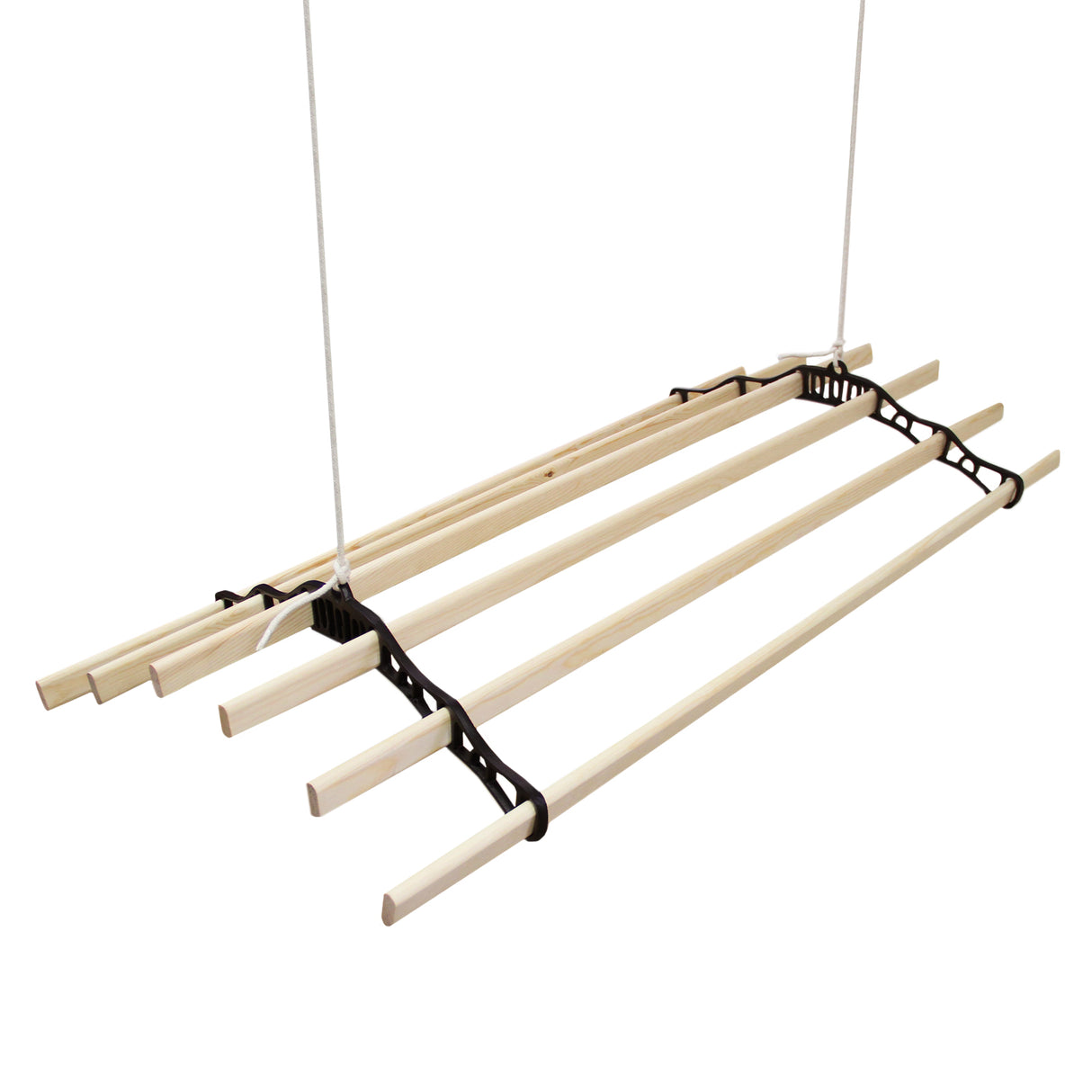 Deckentrockner aus Holz - Schwarz - 2.4m