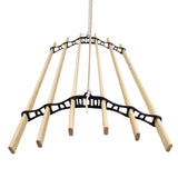 Deckentrockner aus Holz - Schwarz - 2.4m