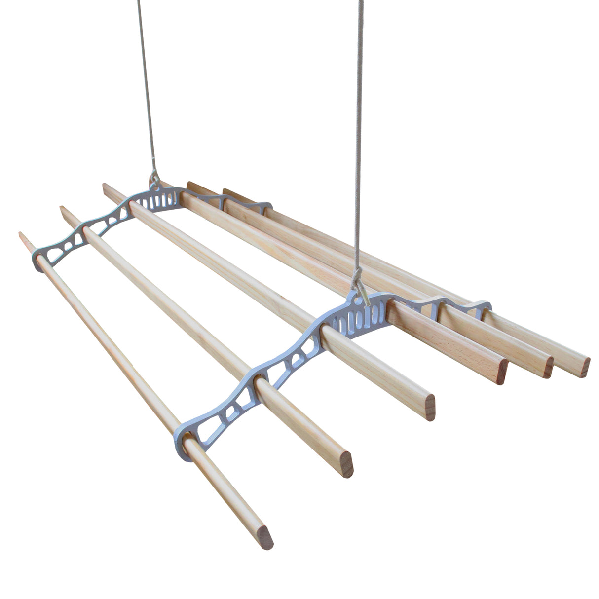 Deckentrockner aus Holz - Weiß - 2m
