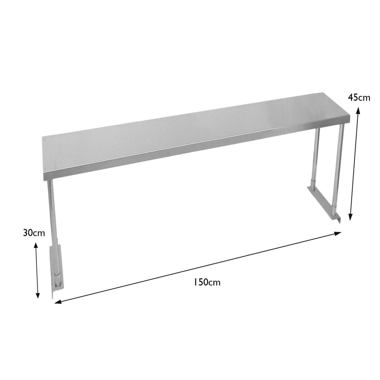 Kukoo Gastronomie Edelstahl Regal 150cm