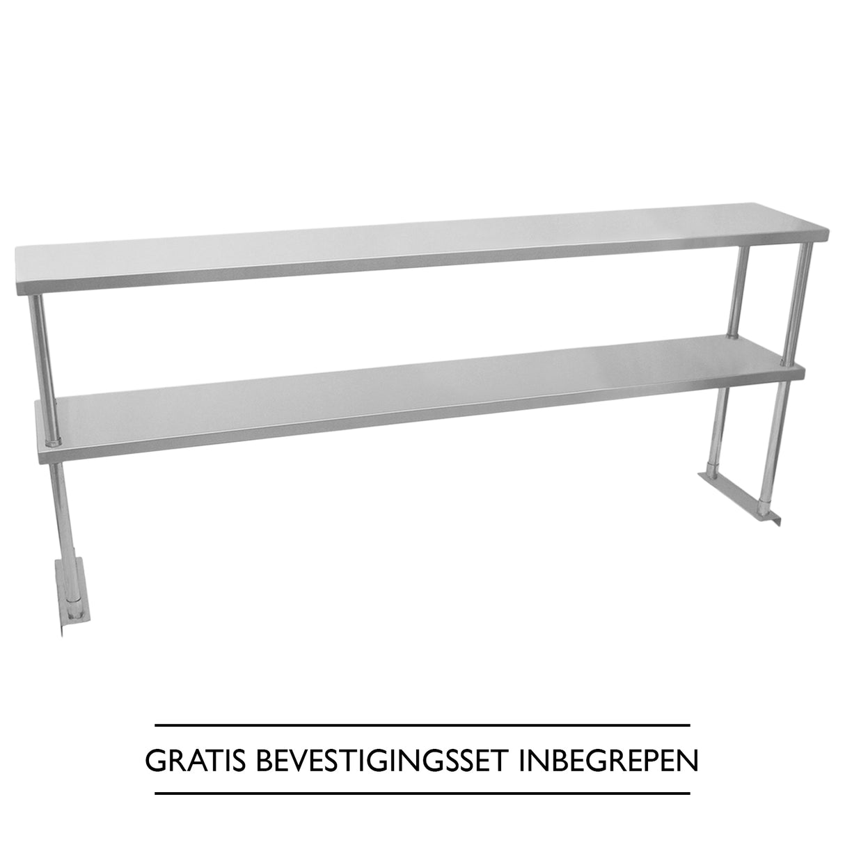 Kukoo Gastronomie Edelstahl Regal 180cm