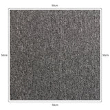 Anthrazitgraue Teppichfliese mit feiner Textur, quadratisch, 50 cm x 50 cm, ideal für stilvolle und moderne Bodenbeläge in Innenräumen