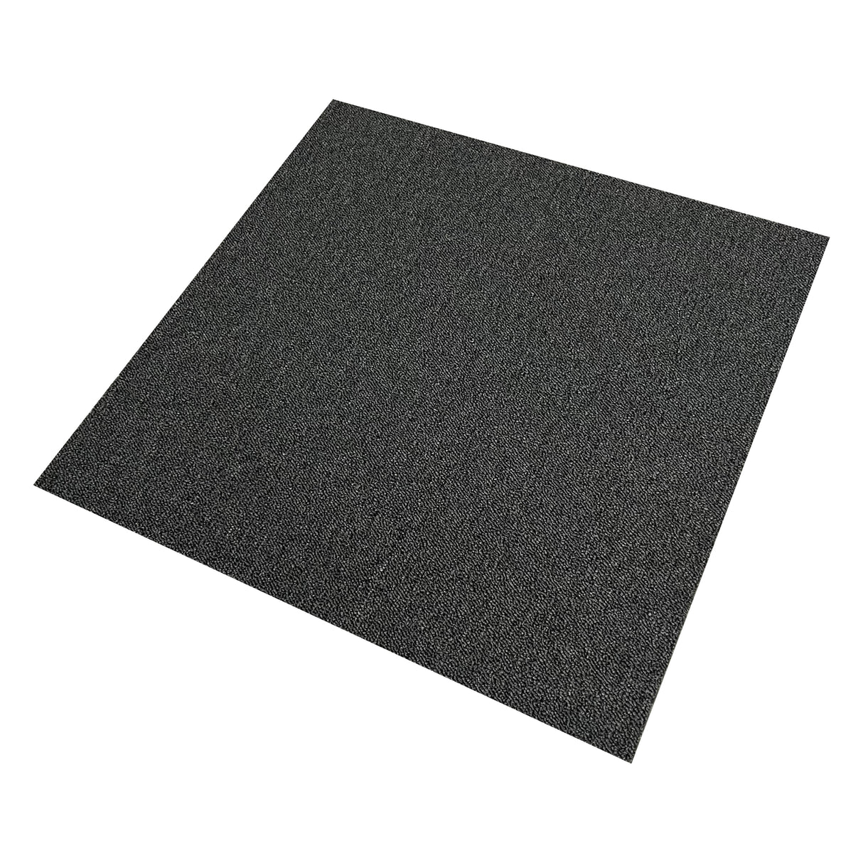Dunkelgraue Teppichfliese in quadratischer Form, mit strukturierter Oberfläche, ideal für moderne Innenräume und langlebige Bodenbeläge
