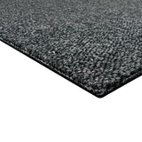 Teppichfliesen in Anthrazit und Schwarz, strukturierte Oberfläche, ideal für moderne Räume, langlebig und pflegeleicht, 40 x 40 cm, 10 m² Packung