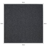 Anthrazitfarbene Teppichfliese mit feiner Textur, quadratisch, 50 x 50 cm, ideal für moderne Innenräume, bietet Komfort und Stil
