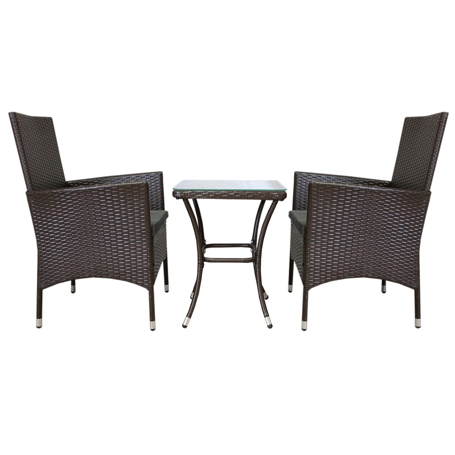 Jardí Rattan Bistro Set Braun