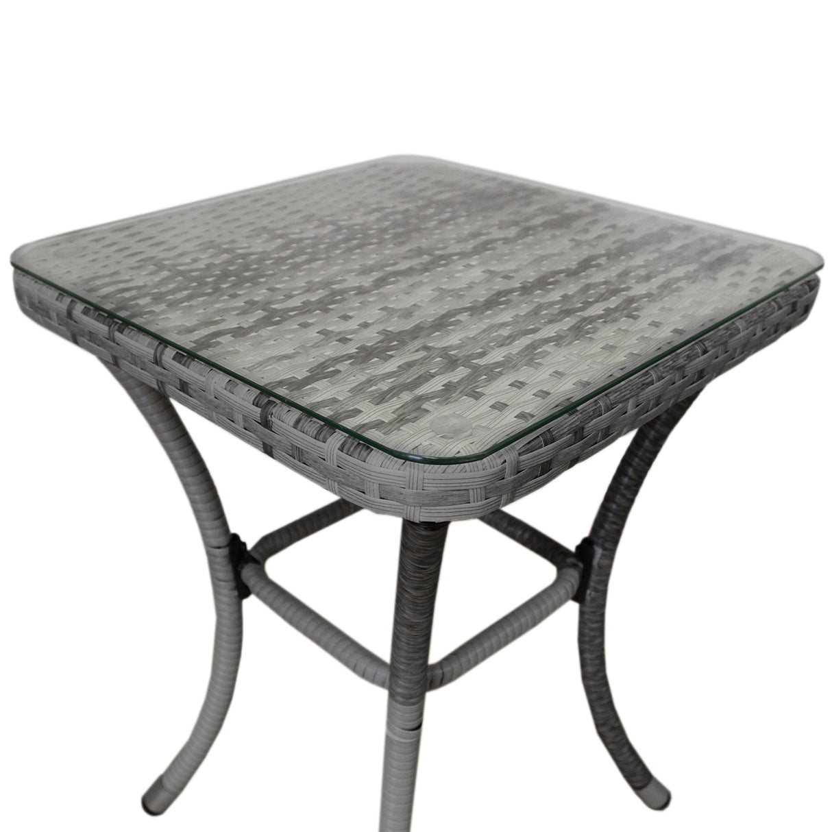 Jardí Rattan Bistro Set Grau