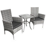 Jardí Rattan Bistro Set Hellgrau