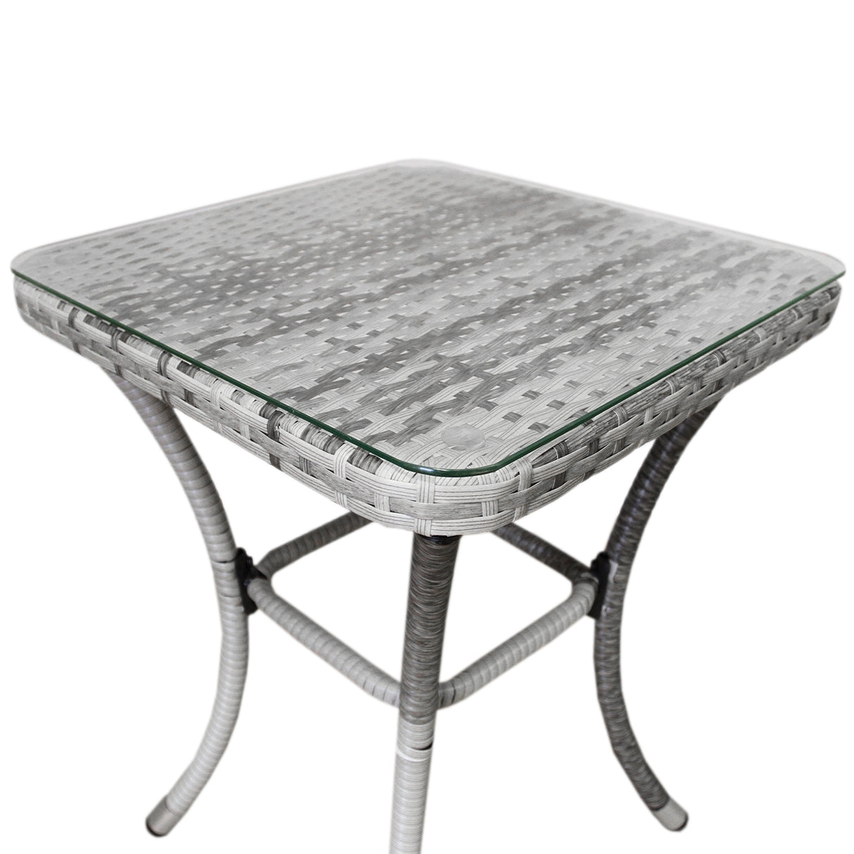 Jardí Rattan Bistro Set Hellgrau