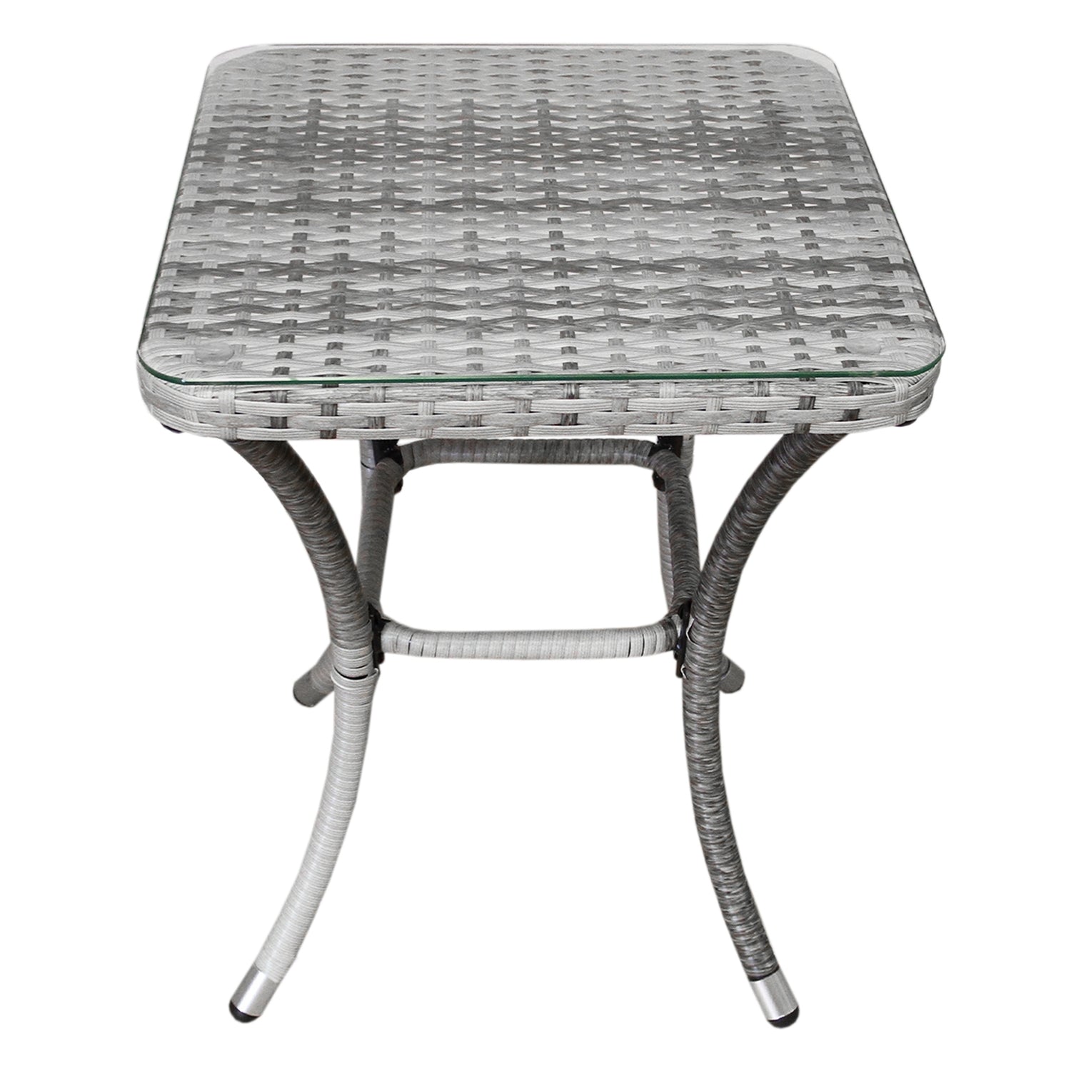 Jardí Rattan Bistro Set Hellgrau