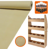 Weizen-Transporter-Auskleidung in Beige, zusammen mit einem Holzregalsystem für Citroen Berlingo, ideal für effiziente Lagerung und Transport