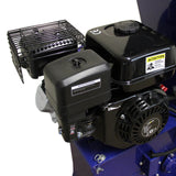 Schwarzer 15-PS-Motor mit luftgekühltem Kühler, robustem Gehäuse und klaren Bedienelementen, ideal für ATV-Kippanhänger und Holzhäcksler
