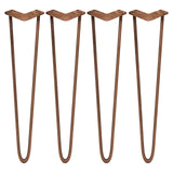4 x Hairpin Legs Tischbeine 71cm 2 Streben