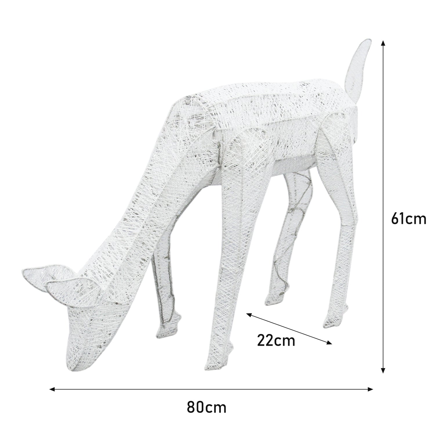 61cm LED beleuchtetes Rentier - Reh